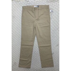 Old Navy Youth Pants SZ 14 Husky Standard Beige Straight Leg Adjustable 💯Cotton